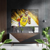 LeBron James Brushed Aluminium Dibond Wall Art.